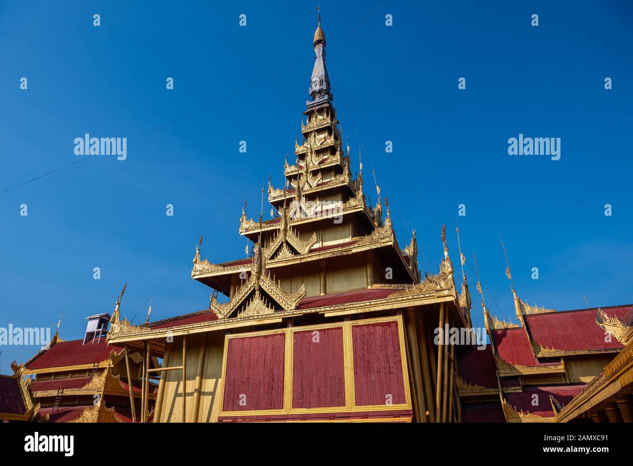 Mandalay Königspalast, Mandalay, Myanmar Stockfoto