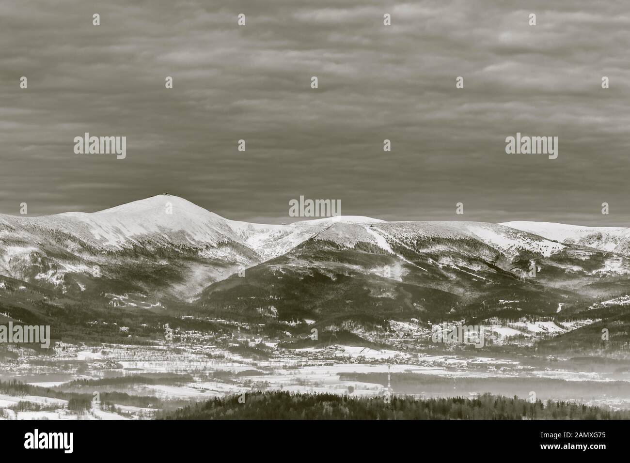 Riesengebirge im Winter Stockfoto