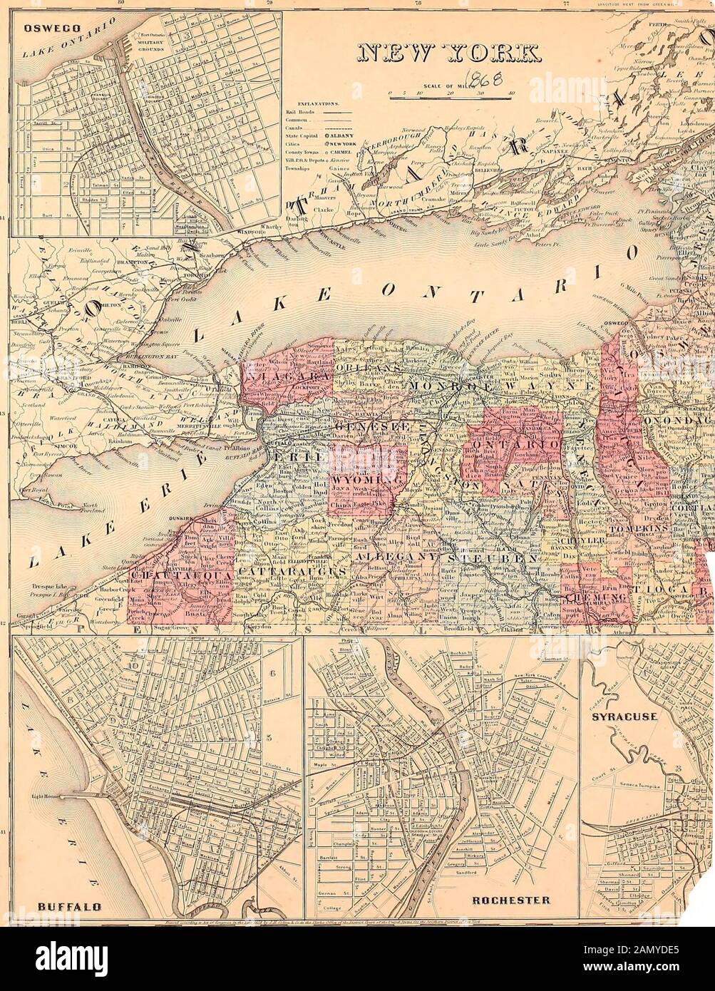 Atlas der Bezirke Montgomery und Fulton, New York: Aus tatsächlichen Umfragen. EIN DORF DER TUB STADT CANAJOHARIE UND DÖRFER SPRGHT BACH, BDEL, AMES, MARSUVILE 16 SEITENPLAN DES DORFES FORT PLAIN 17 PLAN DER STADT MINDBN, UND DÖRFER OP MINDENER, MINDENVILLE UND PREYSBUSH 18 PLAN DES DORFES ST. JOHNSVILLE 10 PLAN OF FULTON COUNTY 20 PLAN OF THE VILLAGE OF JOHNSTOWN 21 & 22 PLAN OF THE VILLAGE OF GLOVBRSVILLE 23 & 24 PLAN OF THE TOWN OF J0HN.STOWN 25 PLAN OF THE TOWNS OF MAYFIELD, PERTH, AND VILLAGES OFMAYFIELD, VAILS MILLS, WEST GALWAY, SAMMONSVILLE, KINGORT UND BONGGH Stockfoto