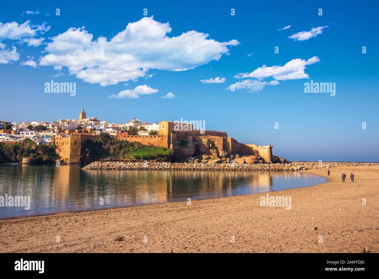 Kasbah von Udayas Festung in Rabat Marokko. Kasbah Udayas ist alten Attraktion von Rabat Marokko Stockfoto