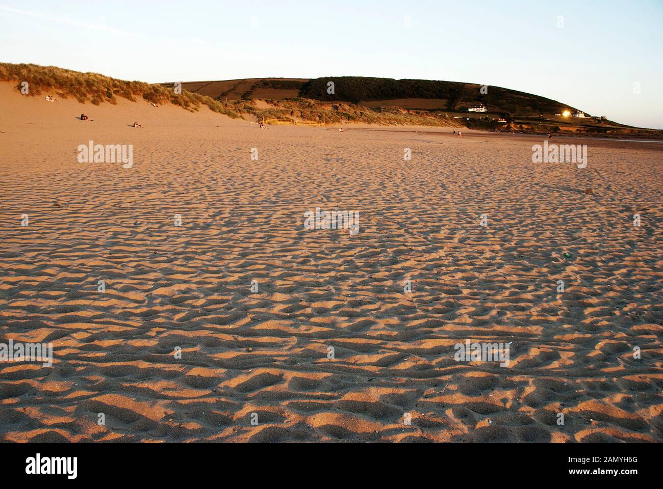 Croyde Bay, North Devon UK bei Sonnenuntergang Stockfoto