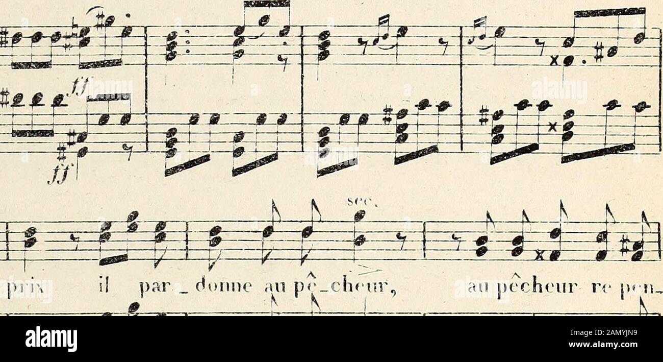 Les Hugenotten: opéra en cinq actes. Clueur &lt;l Coi VI,l)( rs ,uu LJ-r ^ I. k i k G lueur H Loi-viiwps i L ^EEjft ije*. M t rue iiii   tnor   Tel *OE 3=5É W^ té- -^éozt Ie ciel VOUS H(   l^îE=E = 1E = 1E: IIK mi   mot (cl   1" dans i"J ci&lt;l vous .il . *w--i 1 K 3^j±^^^Ë^=^*^=£ Dit mi   mur 1(1 (liillS le ciil vous al yfy - j P i?*-:z& ^ &lt; e ^wWSd 3 S - /Vit IL . h g-*:p^-Tz bd" -#-r- E laifr = 5^^d* ^d = 4^ d* I N *W± vu- nfcr?--^?; i T; izïh i *=^ 359 (Ende! ^K £ * *-=? Dieu 1 vÈni,Bîeu tor donjxe no,n! (De" j * jg^ m^^mmm Txé-+   USD r n&lt;in. ÊTace h p  trn&lt;l! T)ieu Stockfoto