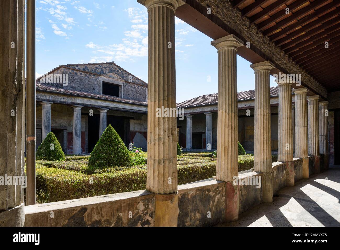 Pompei. Italien. Archäologische Stätte von Pompeji. Haus von Menander (Casa del Menandro). Regio I-10-4 Stockfoto