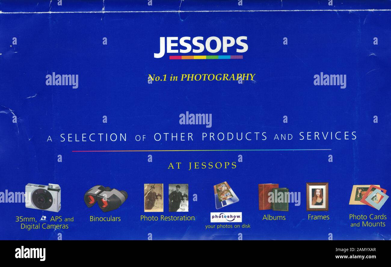 Jessops Film Wallet Stockfoto