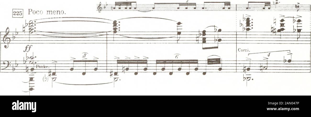 Hagith : Oper in einem Zug von Felix Dörmann : op25 . 4 Trompeten zwischen der Bühne, V trapy za sceiu{. Stockfoto