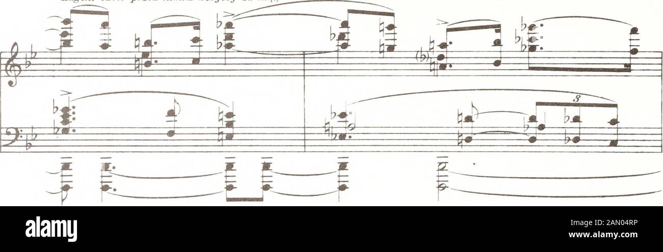 Hagith : Oper in einem Zug von Felix Dörmann : op25 . u. E. 5912. 174 (Hagith schreitet voran   alle folgen.)(Hoßith idzie przed tiimi- ivszysci/ za ni?.). 4 Trompeten zwischen der Bühne, V trapy za sceiu{. Stockfoto