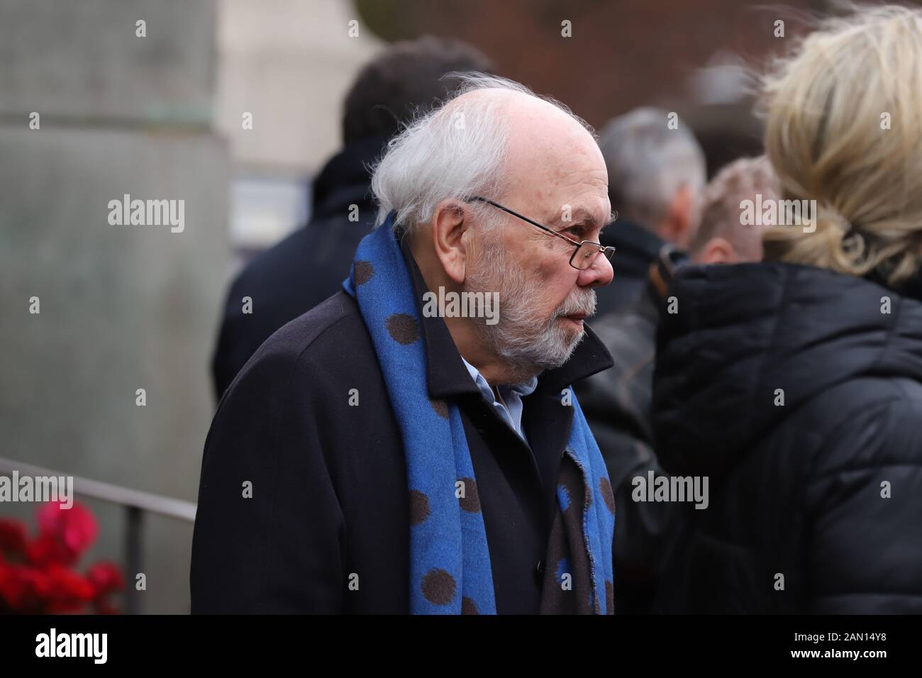 Hajo Gies, Trauerfeier für Jan Fedder, St. Michaelis, Englische Planke, Hamburg, 14.01.2020 Stockfoto