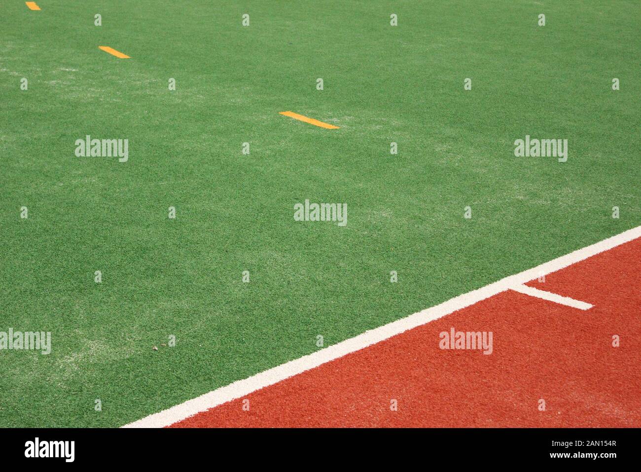 AstroTurf Hockey Feld, Nahaufnahme Stockfoto