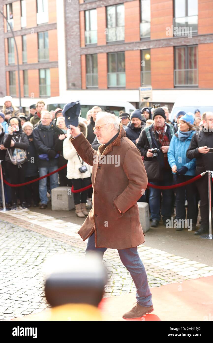 Axel Milberg, Trauerfeier für Jan Fedder, St. Michaelis, Englische Planke, Hamburg, 14.01.2020 Stockfoto