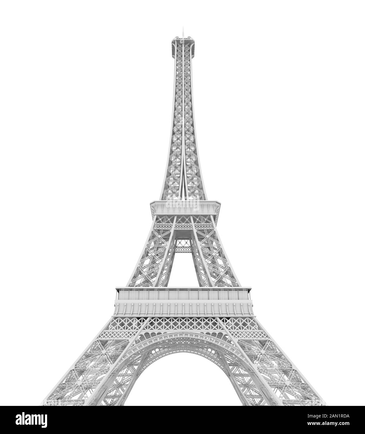 Eiffelturm, isoliert Stockfoto