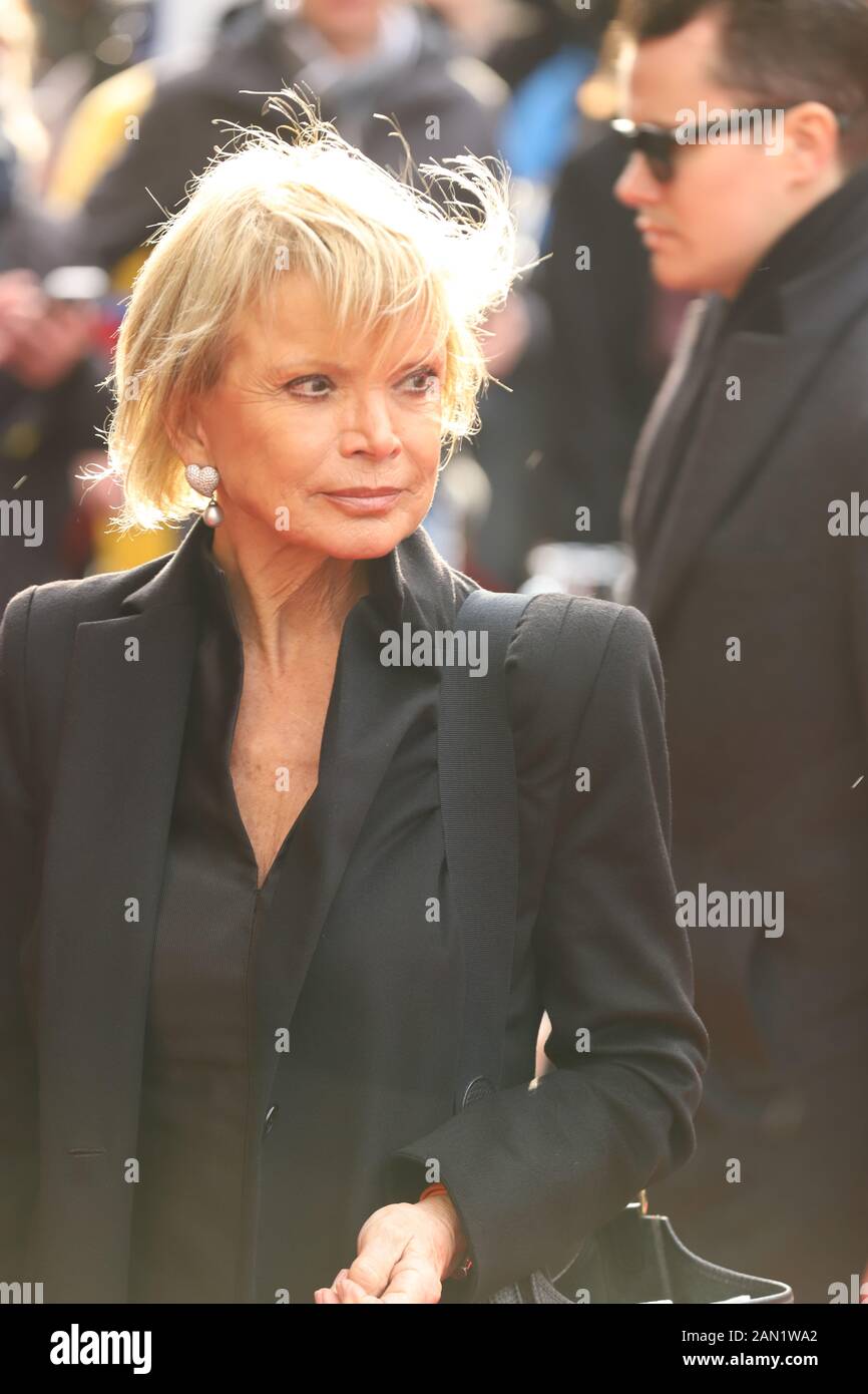 Uschi Glas, Trauerfeier für Jan Fedder, St. Michaelis, Englische Planke, Hamburg, 14.01.2020 Stockfoto