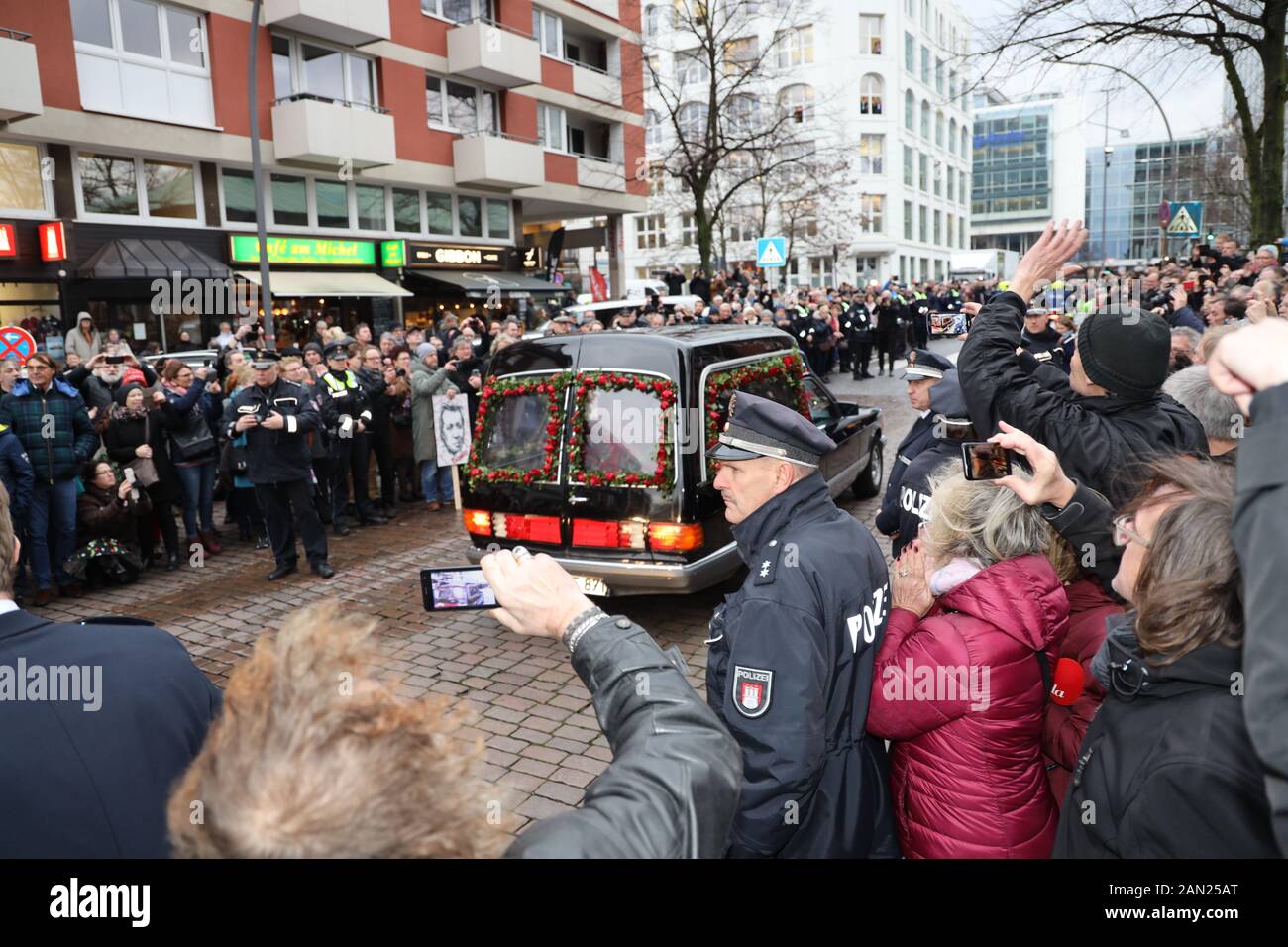 Trauerfeier für Jan Fedder in Hamburg am 14.01.2020 Stockfoto