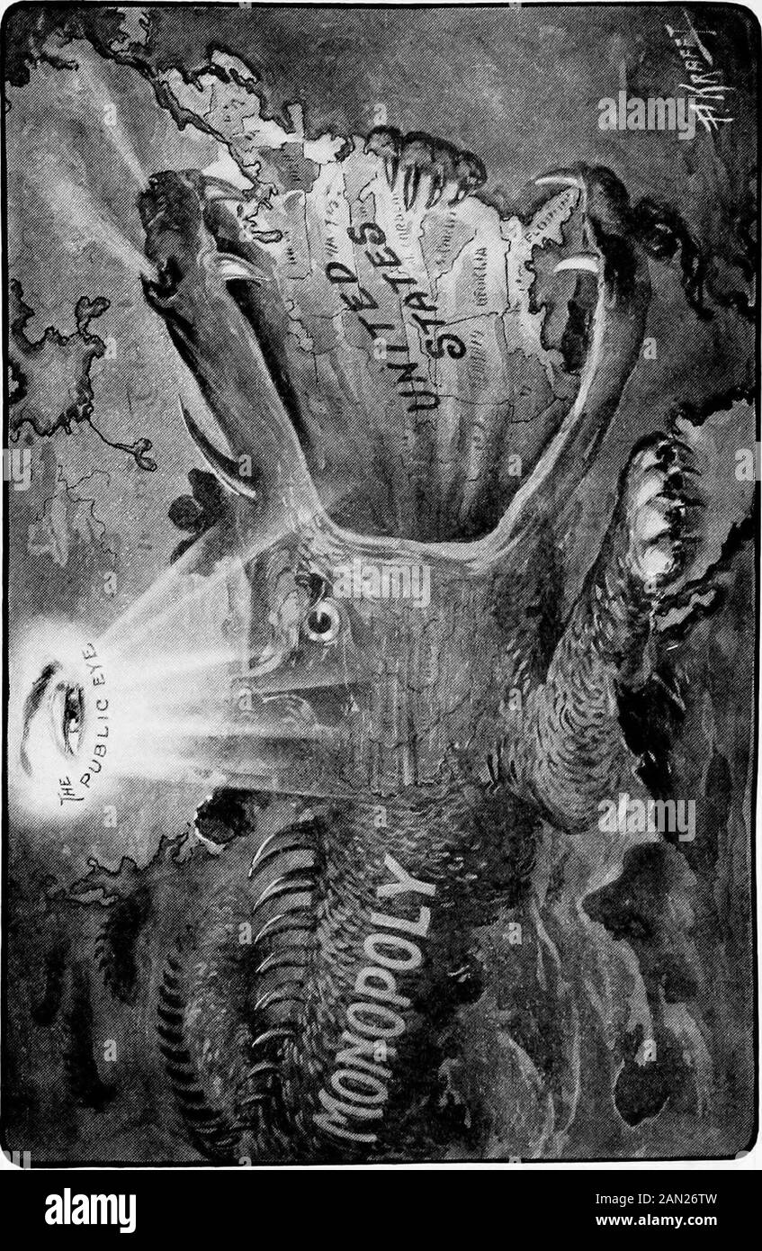 Kapital und Arbeit . Die Idoi, op Monopol.-Die Arbeiter Amerikas haben sich zu einem Idol namens Monopol gemacht, das viele von ihnen noch bewundern und verehren. Oh Arbeiter! Das ist nicht dein gott. S!3 .&gt;.& 5 ? S c B *j o 5 Bo, (1  r S3tt 15 ^ t^ ..2 &gt; & V o KAPITEL X. Stockfoto