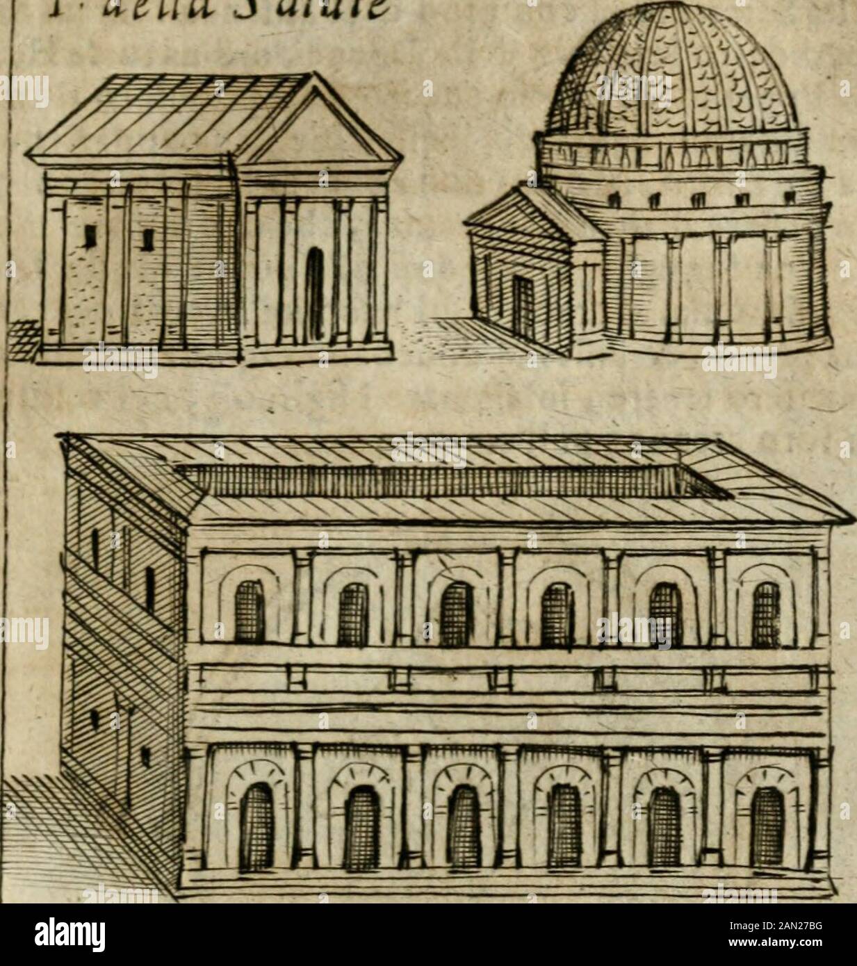 Ritratto di Roma antica: Nel qvale sono figvrati i principali tempij, theatri, anfiteatri, cerchi, naumachie, archi trionfali, curie, basiliche, colonne, ordine del trionfo, dignita militari, e ciuili, riti cerimonie, & altre cabilose: Aggiuntoui di nuouo le vite, & effigie de' primi rè di essa, e le grandezze dell'Imperio Romano, con l'esplicationi istoriche de' piu celebri antiquarij. Eraui la Seluadi Egeria la quale da Numa fu confacra"ca alle xMufe: Quefta è quella^SeJua della Quale, CO"medice Liulo, Numafaceua credere alpopolo, che egli parlaua conla Dea Egeria. ? * nel ANTICA. 2 Stockfoto