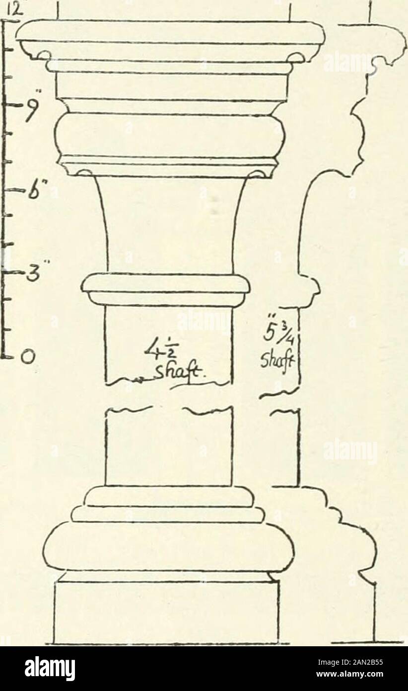 Gotik in Frankreich, England und Italien . Abb. 100. (Von Spring Gardens Sketchbook.) 278 WESTMINSTER ABBEY [ch. xvi Italianwork angestellt. Es gibt Spuren von Scheckarbeiten in dem frühen normannischen Gebäude, und die Wölbung des Kirchenschiffs undder Kreuzgänge ist mit Stein aus zwei verschiedenen Farben mit charmanter Wirkung gebändert. König Henrys ausländische Neigungen waren Frankreich nicht grenzenreich. Allein hier in England bis zur Zeit der Renaissance finden wir Exemplare der italienischen Kunst, Die Es war. Abb. 101. Das Mosaikpflaster erforderte von einem neu gewählten Abt, dass er zur Bestätigung nach Rom und Abbo fahren sollte Stockfoto