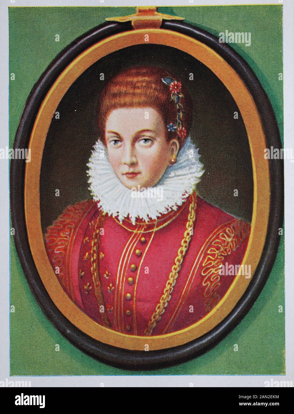 Marie de' Medici, Maria de' Medici, 26. April 1575 - 3. Juli 1642, war Königin von Frankreich als zweite Frau von König Heinrich IV. Von Frankreich, des Hauses Bourbon, / Marie de 'Medici, Maria de' Medici, 26. April 1575 - 3. Juli 1642, war Königin von Frankreich als zweite Gemahlin von König Heinrich IV Von Frankreich aus dem Hause Bourbon, historisch, digital verbesserte Wiedergabe eines Originals aus dem 19. Jahrhundert / Digitale Produktion einer Originalanlage aus dem 19. Jahrhunderts Stockfoto