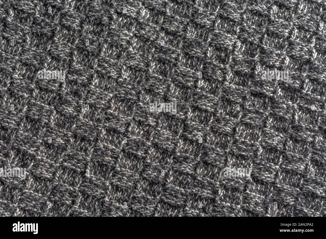 Nahaufnahme Makroaufnahme aus Polyestergewebe. Metapher in der Zeit gestickt, genäht, Kette und Schuss, UK Textilindustrie. Stockfoto