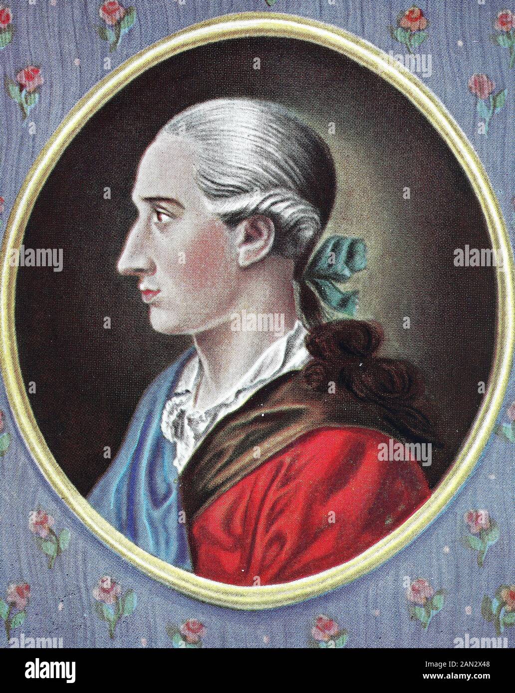 Johann Wolfgang von Goethe-Institut, 28. August 1749 - 22. März 1832, war ein deutscher Schriftsteller und Staatsmann, / Johann Wolfgang von Goethe-Institut, 28. August 1749 - 22. März 1832, war ein deutscher Schriftsteller und Staatsmann, historisch, digital verbesserte Wiedergabe eines Originals aus dem 19. Jahrhundert / Digitale Produktion einer Originalanlage aus dem 19. Jahrhunderts Stockfoto