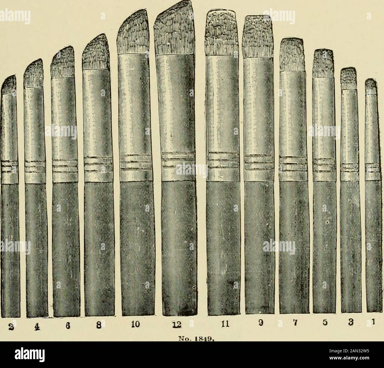 Lackierung: Eine Bedienungsanleitung mit vollständiger Beschreibung aller erforderlichen Materialien. . Nr. 1847. Im Jahr 1847 Komplett, mit Griff des Glühbirnenbehälters und einem Sonnenschutzmittel aus Platinpunkt ft 50 FÜR PYROCRAPHY. Lack Siehe Index. Bücher zur Pyrografie Siehe Index. Bleistifte Rubber WANDTEPPICH MALEREI. DIE ECHTE FRANZÖSISCHE WANDTEPPICHBÜRSTE. Geschrägte Kante, Schräg. 1849 Nr. 1.Nr. 2Nein 3 Nr. 4.Nr. 5Nein 6.-Nr. 7-.Nr. S-Nr. 9.. Nr. 10.. Nr. 11. Nr. 12.. Extra Breit. Jeweils 0 1010151520 Dollar "0 40 45 50 Meißelkante. Platz Erreichte. Jeweils. 1849a Nr. 1 USD 0 10 Nr. 2..Nr. .3..Nr. 4..Nr. 5.Nr. 6.Nr. --Nr. S -Nr. 9.Nr. Stockfoto