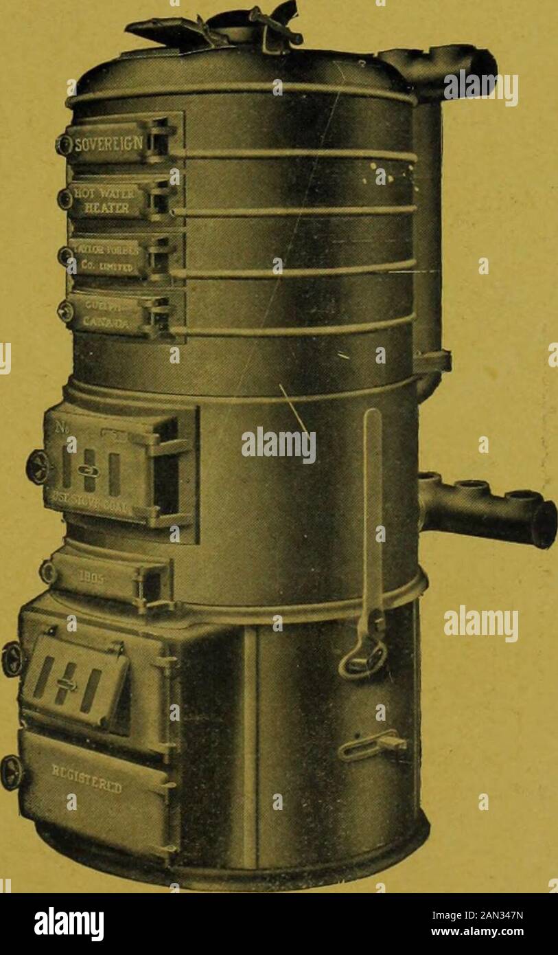 Mechanische Vertragsabschlüsse und Leitungen, Januar-Dezember 1908. Die Zeit zum Händedrehen von Rohr auf andere Weise Bald Andere Größen von Bibern geboren-i bis I-2^ bis 4-4^ bis 8- 8 bis 12 von Borden=Canadian Company 166 Adelaide Street West, Toronto 44 SOUVERÄNE Kessel sind zweifellos die Vormachtstellung der SovereignHot Wasserkessel. Gerade die Tatsache, dass sie über so viele Überlegenheitswerte verfügen - so viele Improvisationen, die in anderen Kesseln nicht gefunden wurden - ist ein ausreichender Beweis. Butthere ist mehr. Es gibt den Beweis, dass Hunderte von Menschen mit ihnen vollkommen zufrieden sind, und thatscores o Stockfoto