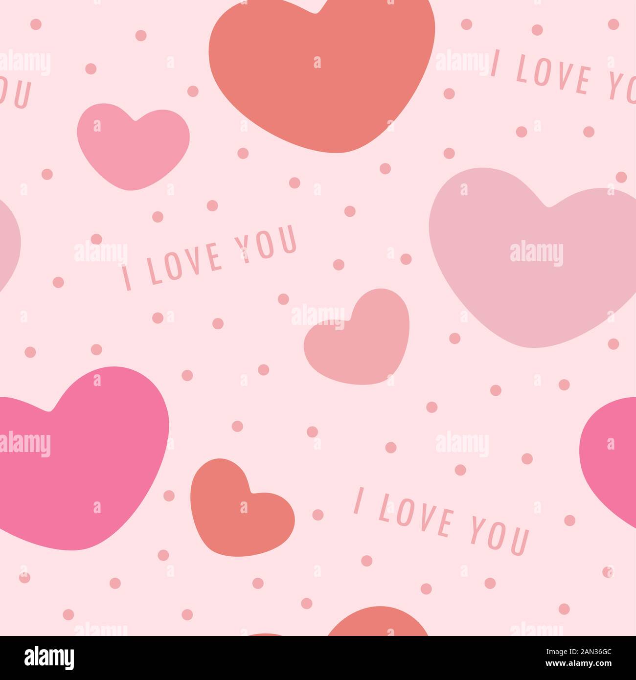 Nahtloses Muster Herzliebe Valentinstag Hintergrundvektor Illustration EPS10 Stock Vektor