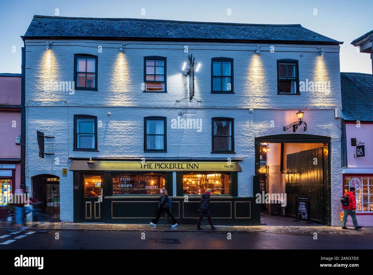 Pickerel Inn Cambridge - öffentliche Haus Datum von 1608 glaubten an Magdalena Straße in Cambridge City Centre Stockfoto