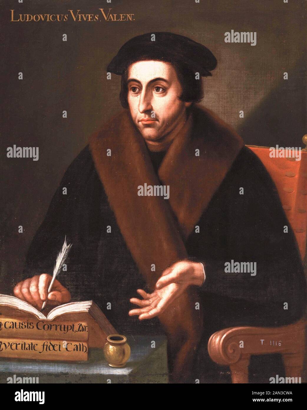 JUAN LUIS VIVES (1493-1540) Spanischer Gelehrter und humanist der Renaissance im Museo del Prado Stockfoto