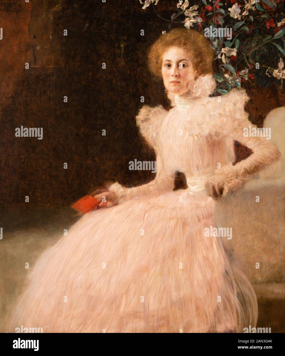 Portrait von Sonja Knips. Öl auf Leinwand. 1897/1898. Von den Österreichischen symbolistische Maler Gustav Klimt. Belvedere Museum, Wien, Österreich. Stockfoto