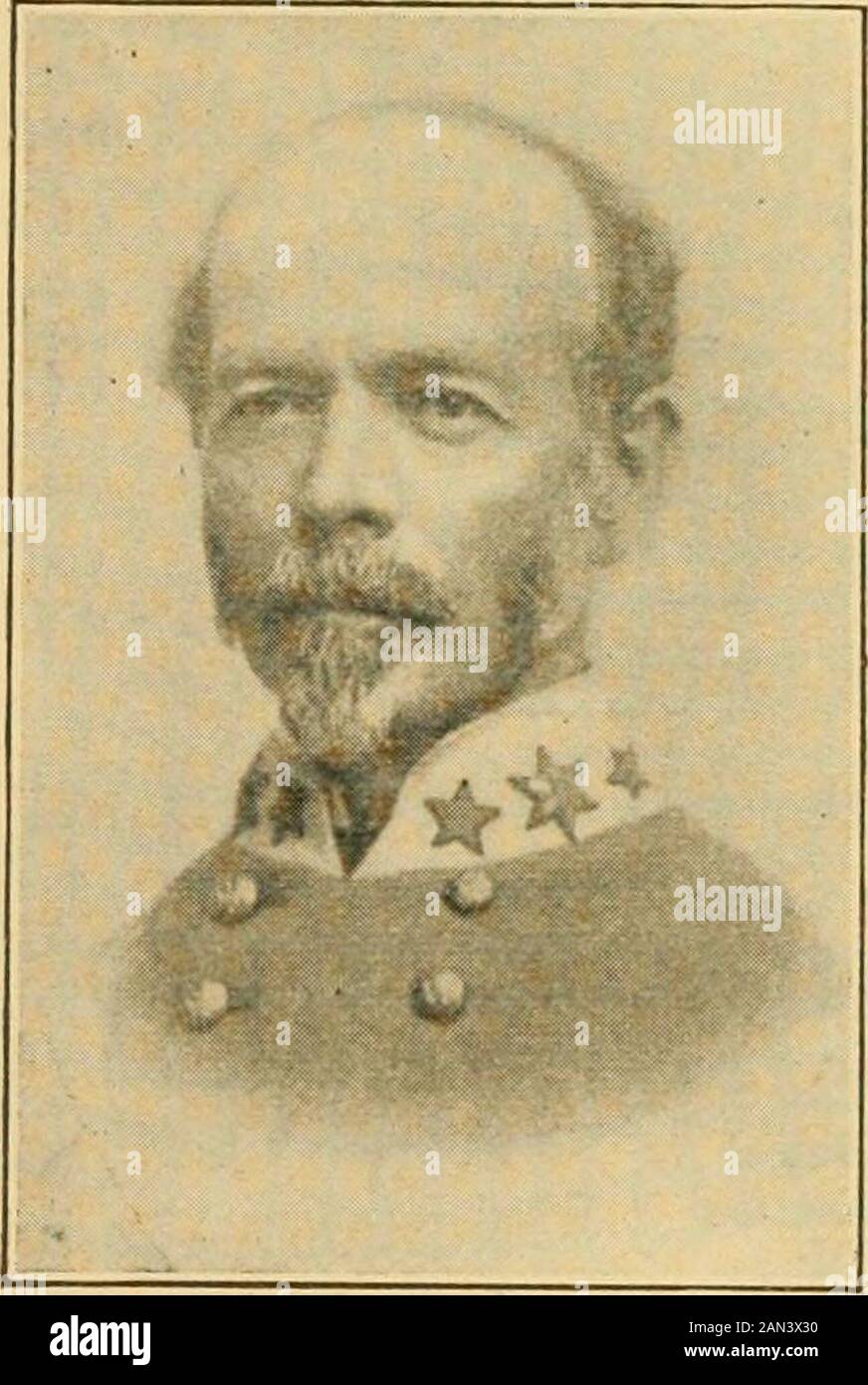 Die Geschichte der amerikanischen Nation, eine Geschichte für die Grundschulen . r General Magruder.Nach einer fast amonten Belagerung wurde Magruder mit seiner Armee auf Williamsburg gejagt. Dann zog er Histroops nach Richmond zurück. McClellanseen, bis die Armee von ThePotomac innerhalb weniger Milesof der Stadt war. Der Kongress der Eidgenossen und die Hauptofficersoden der Regierung ließen Eichmonderwartung einen sofortigen Angriff; es wurde kein einziger Angriff unternommen. Kurz darauf machte General Joseph E. Johnstonn einen heftigen Angriff auf McClellans Truppen bei Fair Oaks (Mai 21.1862), wurde aber nach Richmond zurückgefahren Stockfoto
