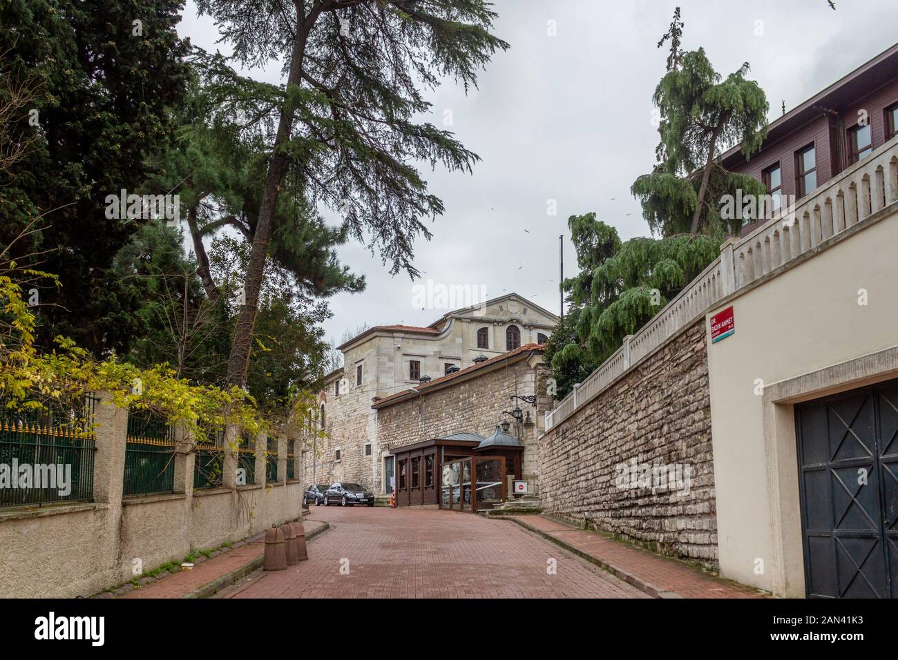 Balat, Fatih, Istanbul/Türkei - am 13. Januar 2020: Der Patriarchalkirche des hl. Georg, Konstantinopel Ökumenischen Orthodoxen Patriarchats Außenansicht Stockfoto