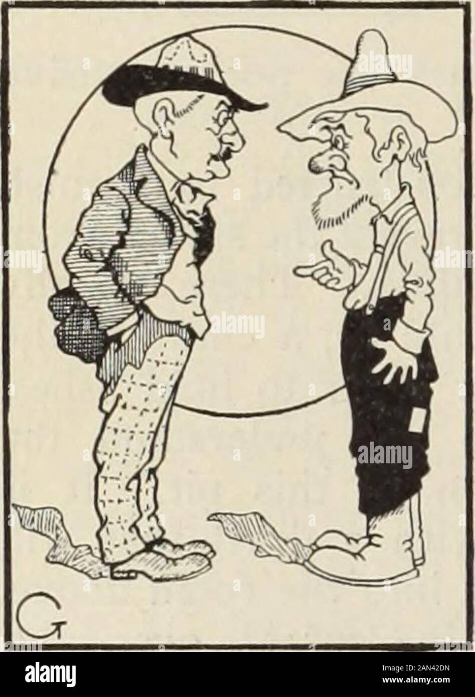 Das magazin acme . Einige Jahre zu BESCHÄFTIGT, als der Routeeiner Eisenbahn-Toatlantikstadt vermessungsvoll war und die Männer, die durch die Vormise eines alten Landwirts stakeseln, zautelte er die Leitung der Bande wie folgt an: Layin heraus eine andere Eisenbahn?Vermessung für eine, war die Antwort.Goin warf meine Scheune?Dont sehen, wie wir es vermeiden können.Wall, jetzt, mister, sagte, dass der Worthyfarmer, ich Calkerlate Ive Sumthintew sagen, dass Bout. Ich möchte, dass Sie tew ohne Derstand, dass Ive außer dem Runnin aus tew offenen und ihnen Türen jedes Mal, wenn ein Zug wantsto durch. Ist vielleicht EIN FEHLER Eines politischen Tran Stockfoto