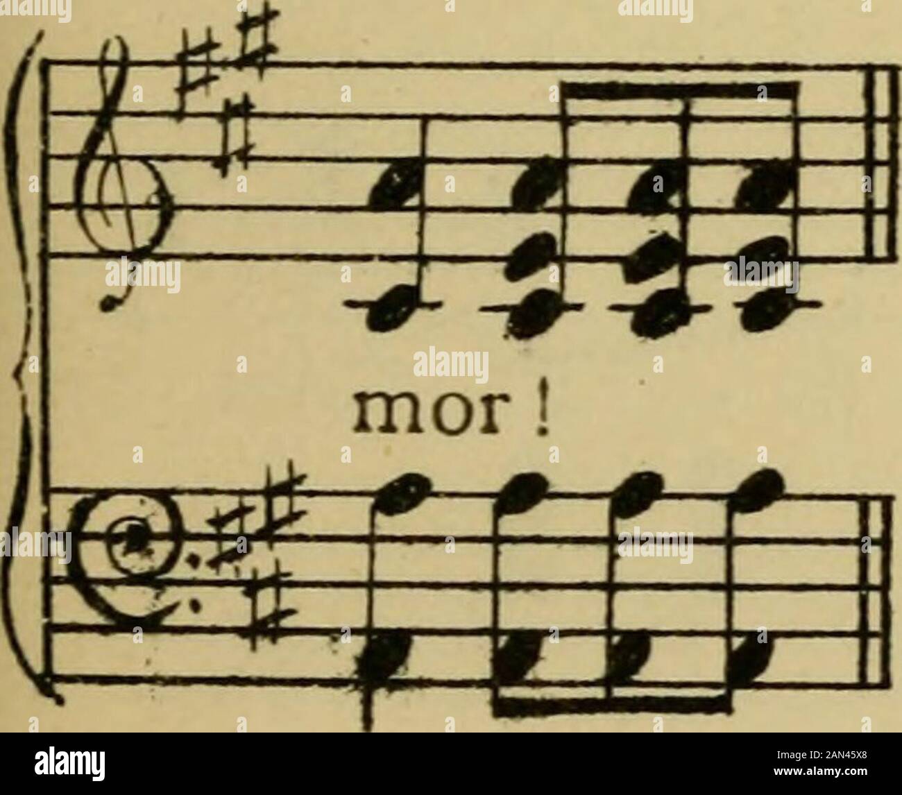 Die Azoren: Oder die westlichen Inseln: Ein politisches, kommerzielles und geographisches Konto ... . Turn que J.qui ^^^ 1!3 ^ duri ^ Na ^bergue do Pas ^ is .TS 4^ % ^ tor- Tal jm^ ^ yTF:ura de ver- #-" ^^ iura wut Diz Pf# ^^ m m es-i)ran9a Diz  ^ g 7^ Nesta Cintra Michaelense,Nestes Bosques Torce a so perence Vida com Sabor. A Ventura que aqui dura,no albergue do Pastor,Tal mistura de verdura,Diz espran^a; Diz amor! MUI brilhantes distrac9oes,Tern a vida na cidade,Mas aqui os cora96es,Batem com mais liberdade; Aventura, &c Este valle e minha terra, Eminha terra natal, Mas em be Stockfoto