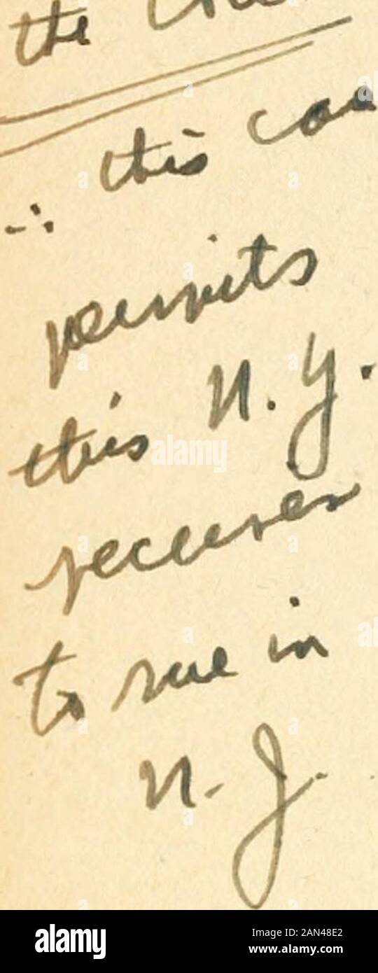 Fälle zum Konflikt der Gesetze: Auswahl aus Entscheidungen englischer und amerikanischer Gerichte. 720 -.^ " BESTIMMTE THEMEN. (TEIL 2 HURD V. STADT ELIZABETH. (Supreme Court of New Jersey, 1879. 41 N. J. Gesetz, 1.) Der Kläger brachte diese Klage in seinem Charakter als Empfänger der Third Avenue Savings Bank ein. Die Anschuldigungen, die sein Recht berühren, Folgendes zu verklagen: Dafür wurde der besagte S. H. Hurd am dreißigsten Novembertag, achtzehn hundertsundsiebzig, in der Stadt Kingston, im Bundesstaat New York, zu rec ernannt Stockfoto