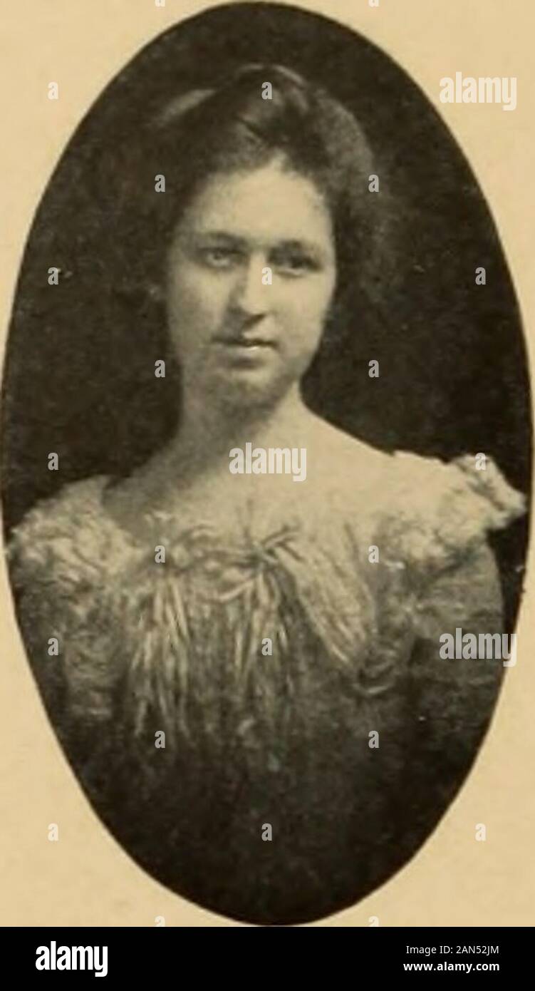 Klasse von 1902 Classbook. Pauline Adele Lange 20 Livingston Ave., New Brunswick, New Jersey Margaret Virginia Lusch 96 Quincv St., Brooklyn, N.Y., 29. Clara Holme. - L.I I, R 404 Cortland St., Dowagiac, Mich. Stockfoto