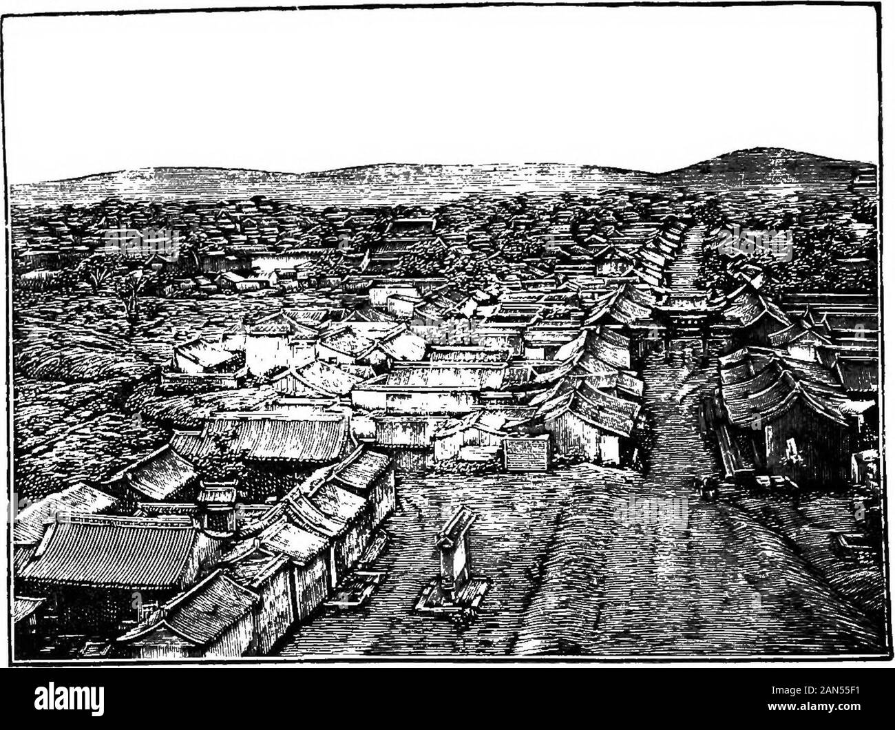 Commercial Press Geographie von China. r bei Taokow. Sie kreuzt die greattrunk Linie an Weihwei (^M)? Eine Eisenbahn südlich des rivernow; i;, oiHaHonanfu und Kaifeng, durch Chengchow ($ | 5 Nr. 1). mehr Niederlassungen für die Bahn verbessern würde Commerce, andhelp Teil der reichen Bodenschätze der Honan seine Strecke Markt zu finden. Honanfu, im fruchtbaren Tal des Lo Ho gelegen, ist themeeting Ort der drei großen Straßen. Diese Straßen sind importantfor Handel. Die Straße nach Süden führt zu theHan Chowkiakow und Fluss. Die zweite Straße geht nach Osten zu Kaifengfu. Den Downloadvorgang Straße kreuzt die Hwang Ho, in eine Stockfoto