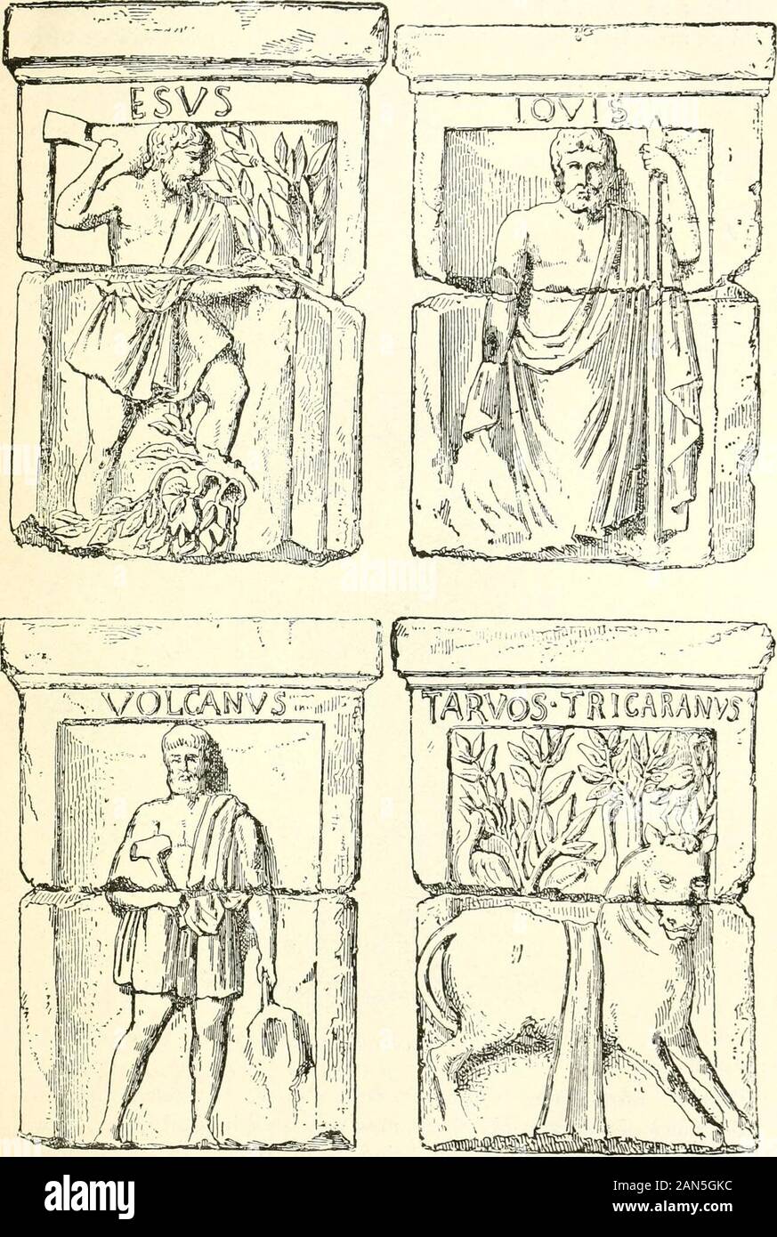 Die offenen Hof. ALTAR VON ROM UND AUGUSTUS IN LYON. (Wiederaufbau.) Abbildung wie die germanischen Baldur, und wir bemerken die merkwürdig un-fragwürdig zufällige Ähnlichkeit mit der persönlichen nameof der Christliche Erlöser, Jesus. Die RELIGION DES ALTEN GAUL UND CAESAR ANBETUNG. 733. Gallischen Anpassungen der römischen Götter. Die offenen Hof. Dass die Gallier glaubten an die Unsterblichkeit von ^^e Art con als als zugesichert, aber die Reliquien finden Wir weisen darauf hin, dass Greco-Romandeas müssen ihre Aboriginal benutzerdefinierte in einem sehr frühen verdrängt haben Stockfoto