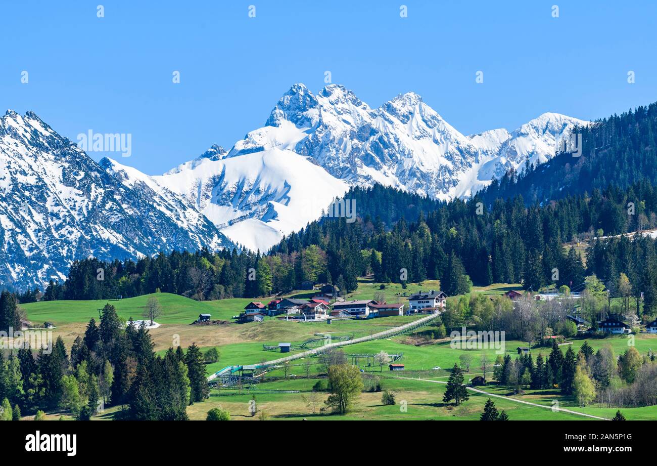 Beeindruckendes Panorama Der Allgauer Alpen In Der Nahe Von Oberstdorf Stockfotografie Alamy