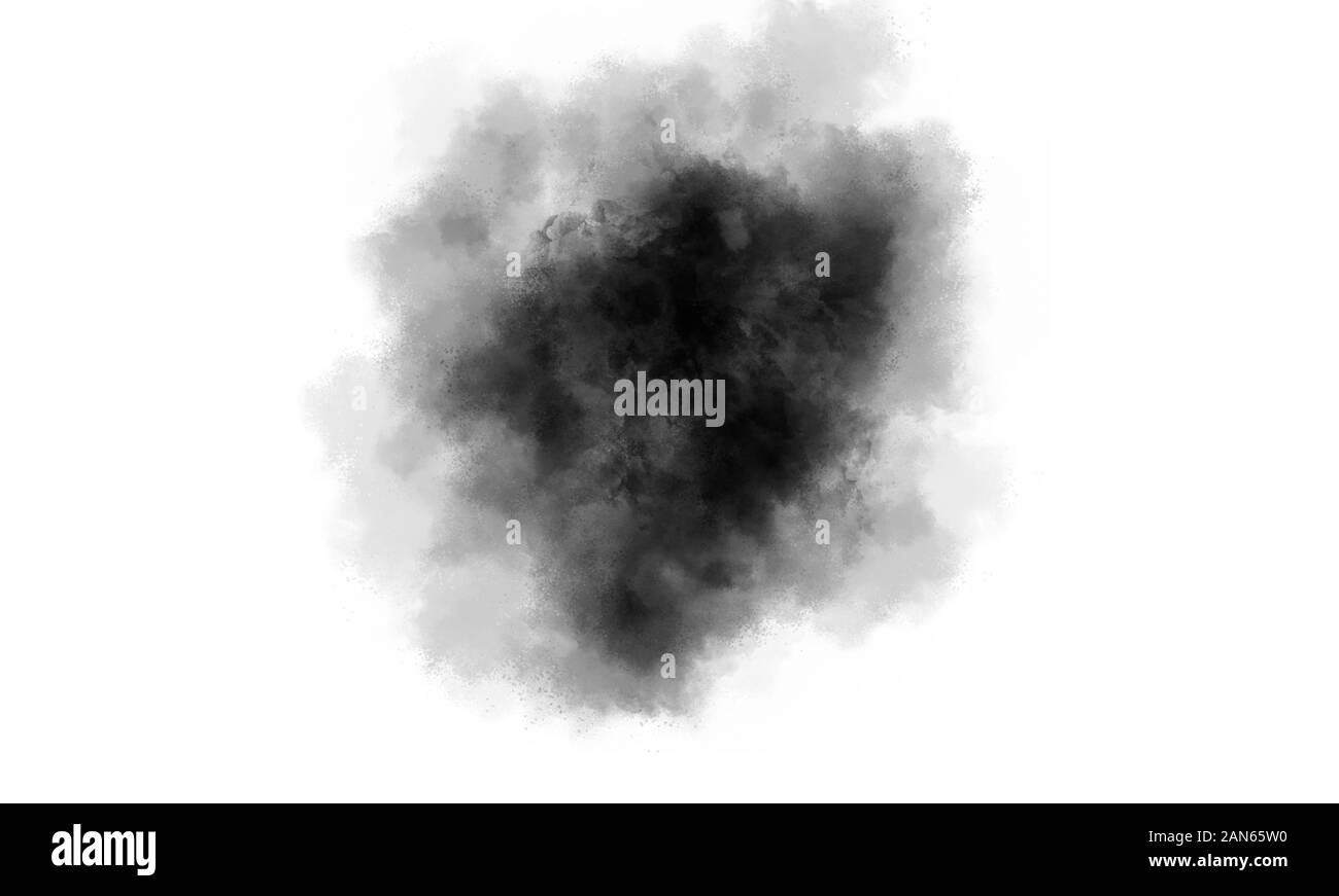 Schwarz isoliert Rauch Pinsel Abbildung Stockfoto