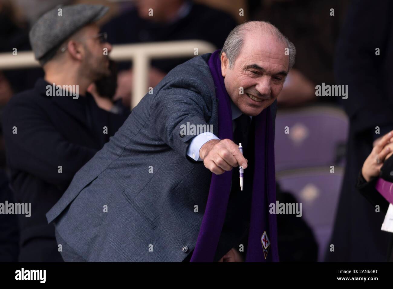 Rocco Commisso Präsident (Fiorentina) Während der Italienischen 'Tim Cup' Übereinstimmung zwischen Fiorentina 2-1 Atalanta am Stadion Artemio Franchi am 15. Januar 2020 in Florenz, Italien. Credit: Maurizio Borsari/LBA/Alamy leben Nachrichten Stockfoto