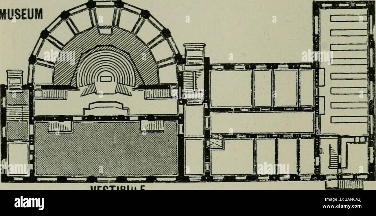 Labors, ihre Planung und Armaturen. Abb. 150.- im zweiten Stock Museum. CHEMICALUBORATORY VESTIBÜL Abb. 149 HÖRSAAL Stockfoto