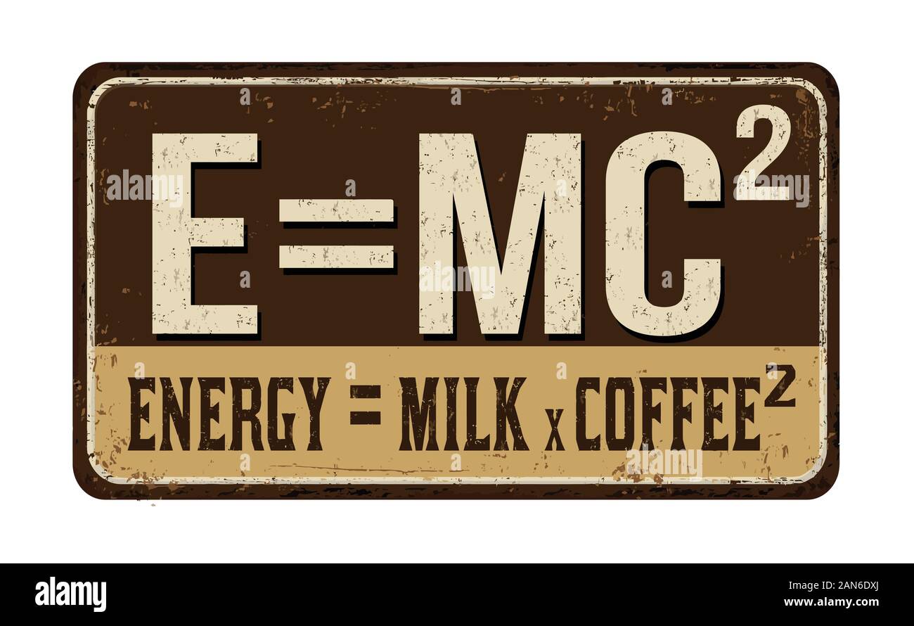 Lustige Kaffee Angebot auf Vintage rostiges Metall Schild über einem weißen Hintergrund, Vector Illustration Stock Vektor