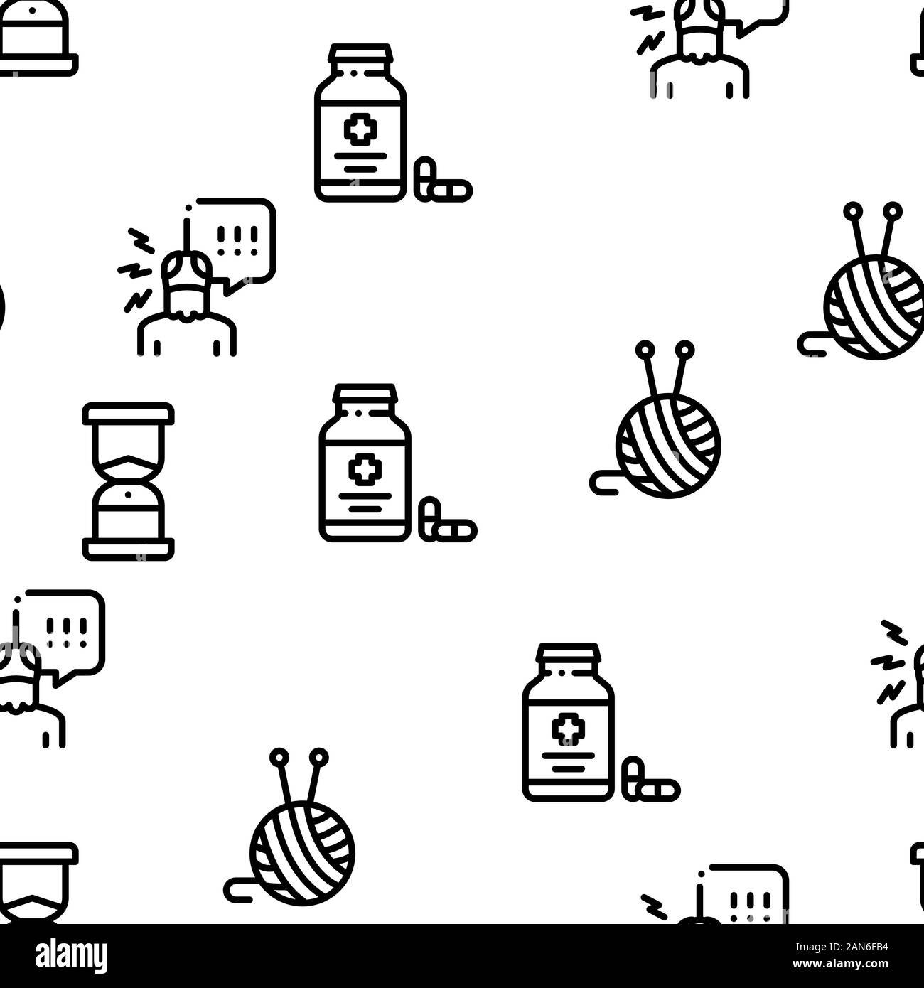 Ältere Menschen Rentner nahtlose Muster Vektor Stock Vektor