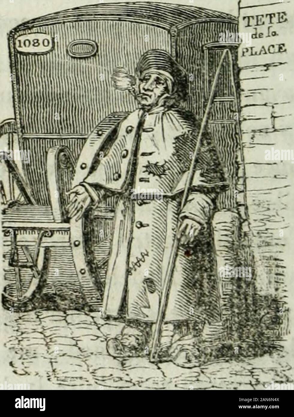 L'Hermite de la Chaussée d'Antin, ou, Beobachtungen sur les moeurs et les usages Français au Beginn du XIXe siècle. dusage, mir criepar La portière: "Ein lheure, au Pas, où tu vou - DRAS. - Jentends, Notre bourgeois. "Et mevoilà roulant Vers la Madeleine. En face du pâtédes Italiens, mir sens Tyrer par ma Redingote je; jarrête, le Monsieur herab, mich Donne reconduire unécu et mich de la dame, quil 3f&gt; LA. JOURNÉE DUN FIACRE. laisse dans la voiture, rue Gaillon, n°. "Ce fut là que je terminai Mes-Kurse: ilnétait Encore que Dix Heures, Mais ma bourseétait remplie, et m Stockfoto