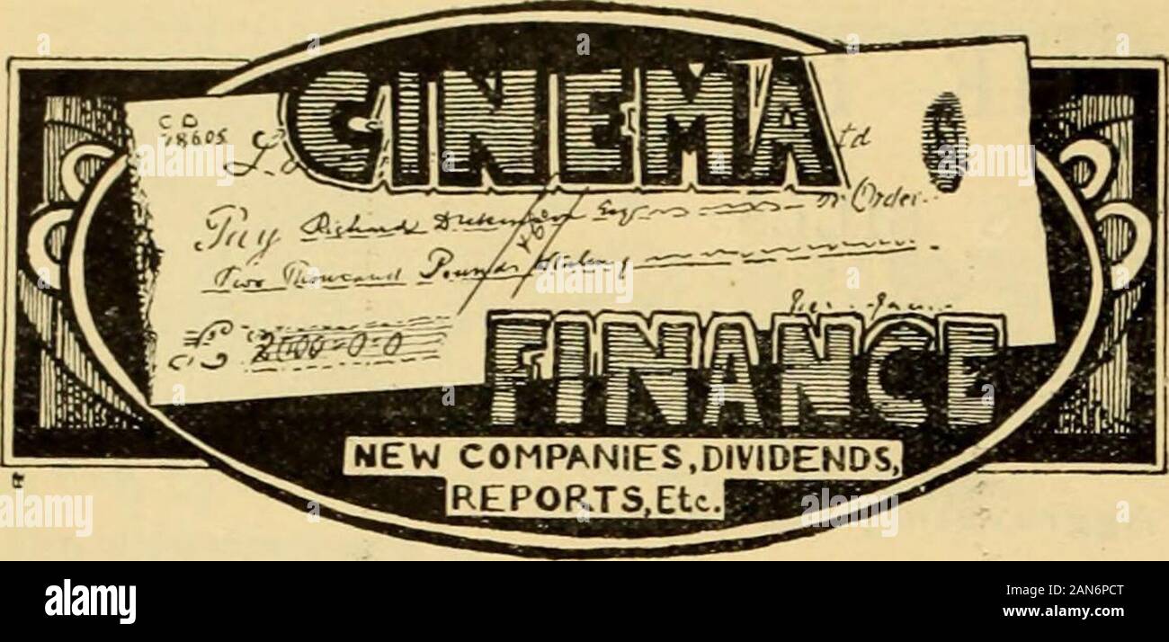 Kino News und Immobilien Zeitung (1912). 24 DAS KINO. Februar, 1912. AX interim Dividende von 10 Prozent pro Jahr hat beendeclared durch Dublin elektrischen Theater. Ltd., das Ramsgate ard Bezirk Volksbelustigungen Co., hat die Dividende um 15 Prozent erhöht., originallydeclared, einer von 20 Prozent. - Glückwunsch. Ein bruttoergebnis von £ 5,505 wurde von der Rhyl Palace, Arcade und Hotel Company im vergangenen Jahr erzielt worden. Furtherdevelopments sind für die nahe Zukunft, die alarge Anstieg der Gönner anziehen wird versprochen, und sollte übrigens die Dividende anschwellen. Biograph Theater, Ltd., ha Stockfoto