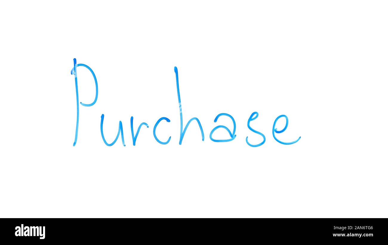 Kauf Wort auf Glas geschrieben, Wochenende einkaufen, speichert sie Ermäßigungen Stockfoto