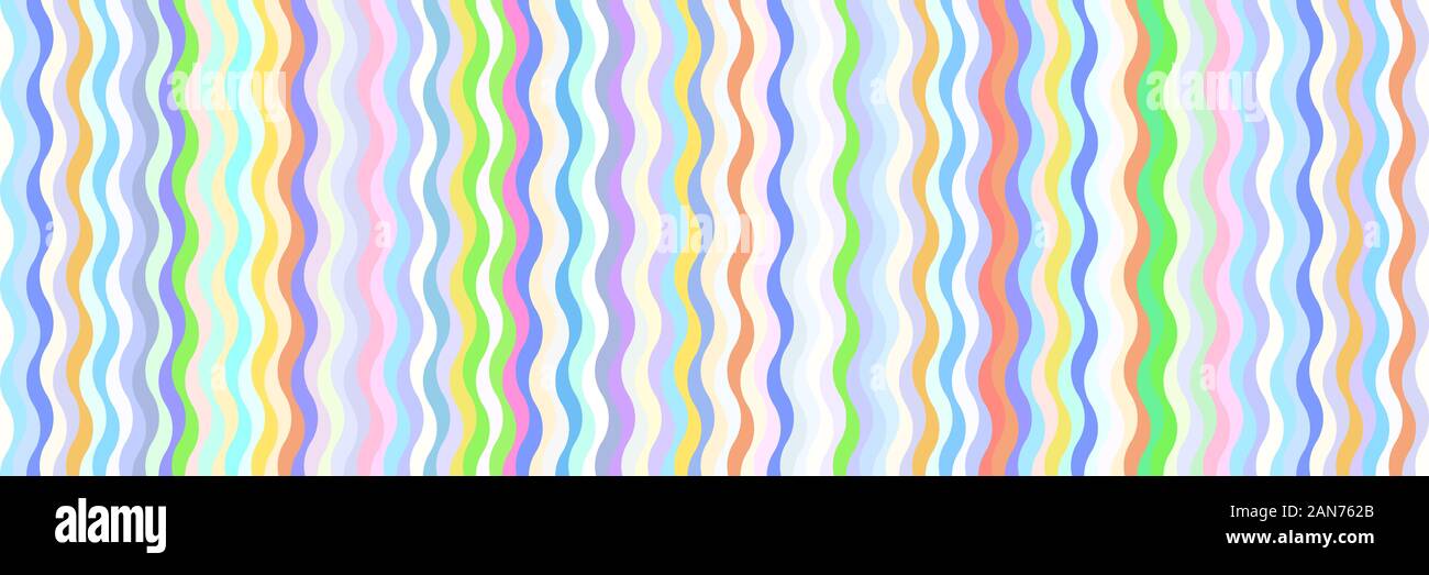 Line Art.-Zoll-breitbild-abstrakten geometrischen Hintergrund. Mehrfarbige wellenförmige Streifen. Nahtlose Muster in Memphis Stil. Stockfoto