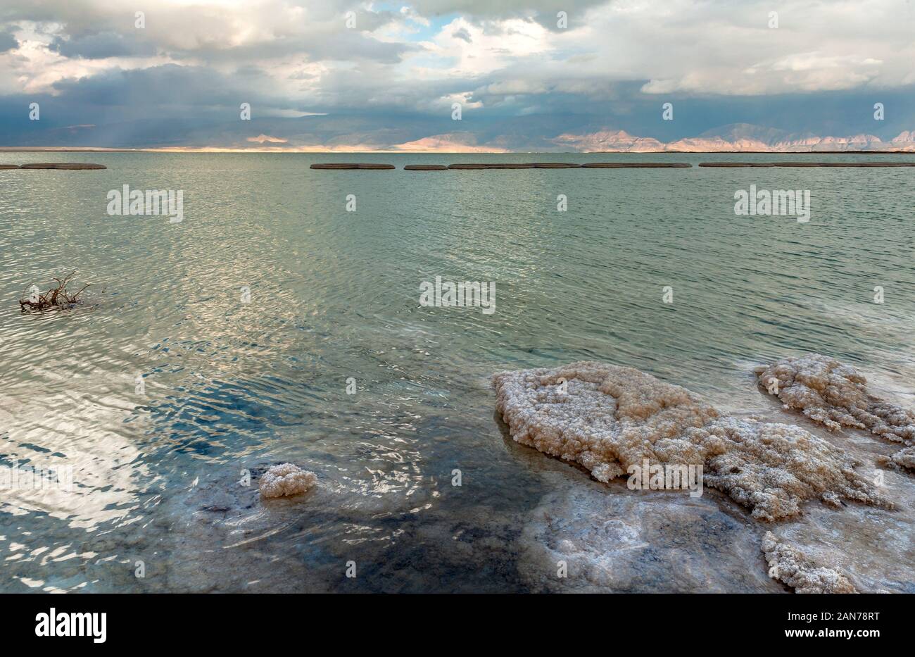 Einen malerischen Blick auf das Tote Meer, Israel Stockfoto