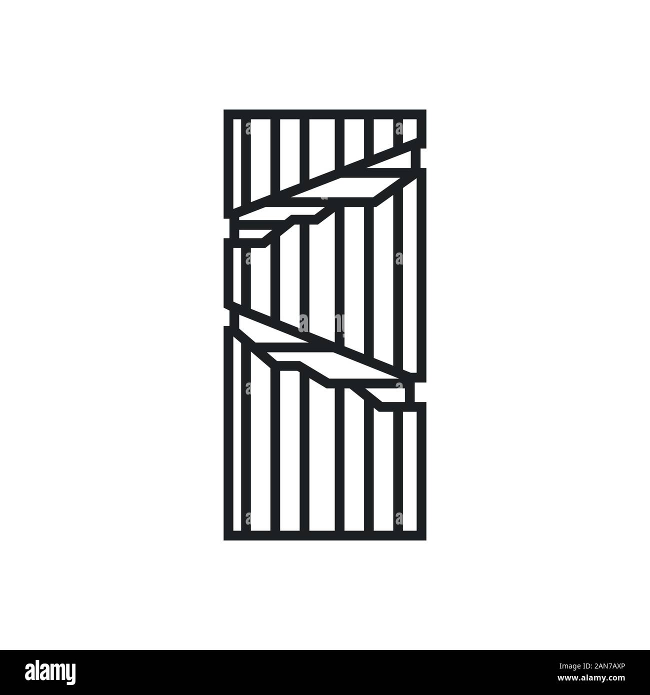 Einzigartige Logo, welches Ihrem Unternehmen helfen kann, angebaut Stock Vektor