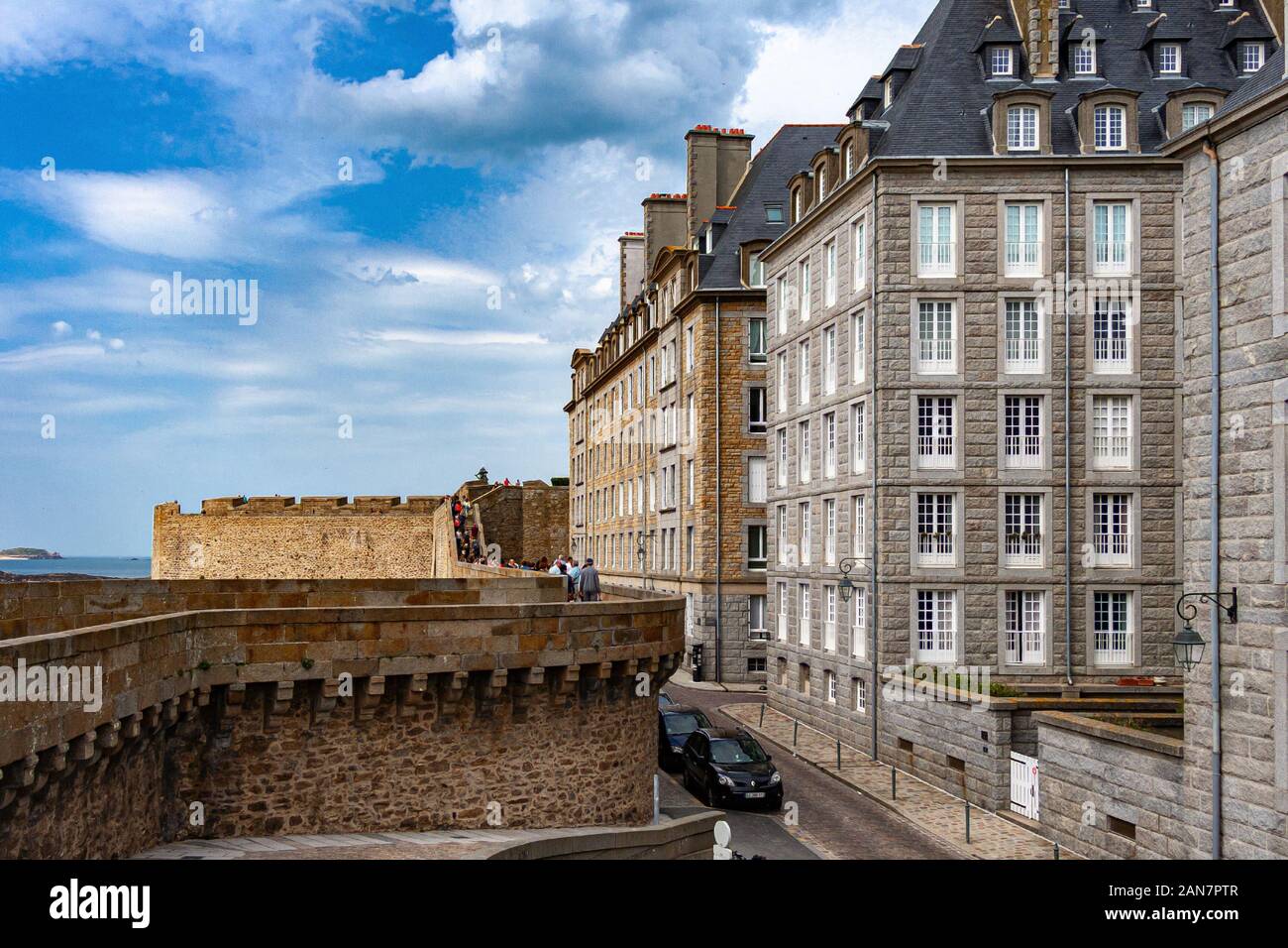 Antike Stadt Saint-Malo, ummauerten Stadt in der Bretagne Stockfoto