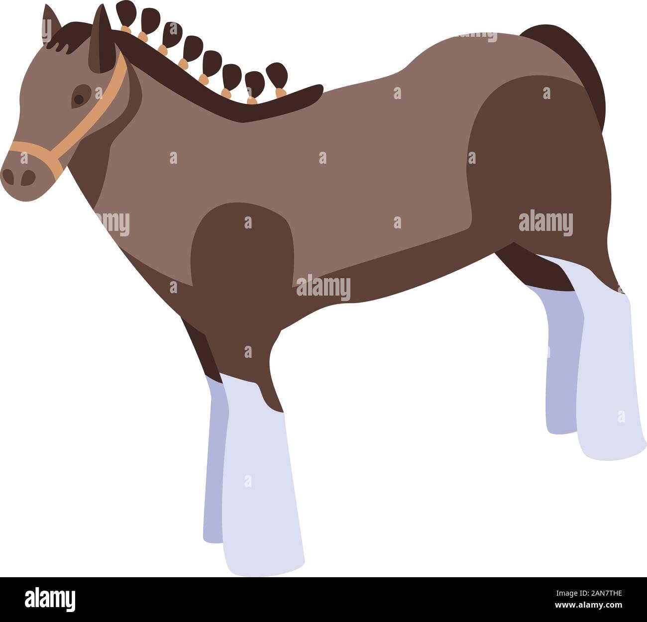 Fashion Pferd Symbol, isometrische Stil Stock Vektor